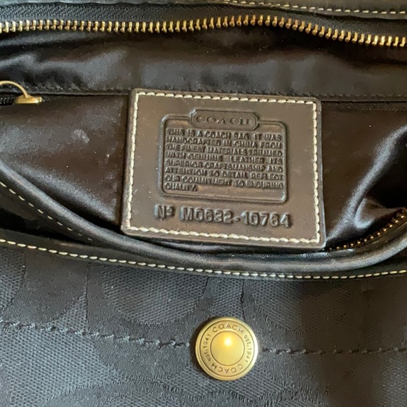 Coach fabric purse with leather embellishments - Picture 3 of 5